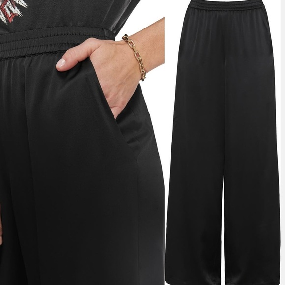 Anine Bing Romy Wide Leg Silk Pants MEDIUM, Never Worn, Orig $300 - Picture 5 of 11
